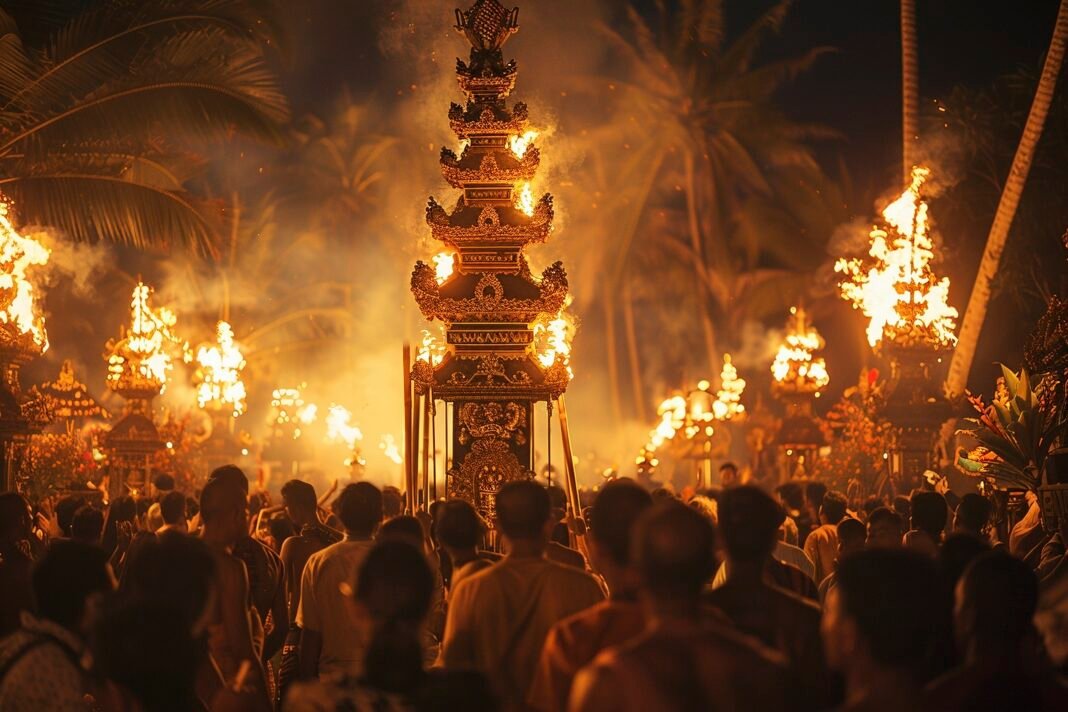 Upacara ngaben di Bali