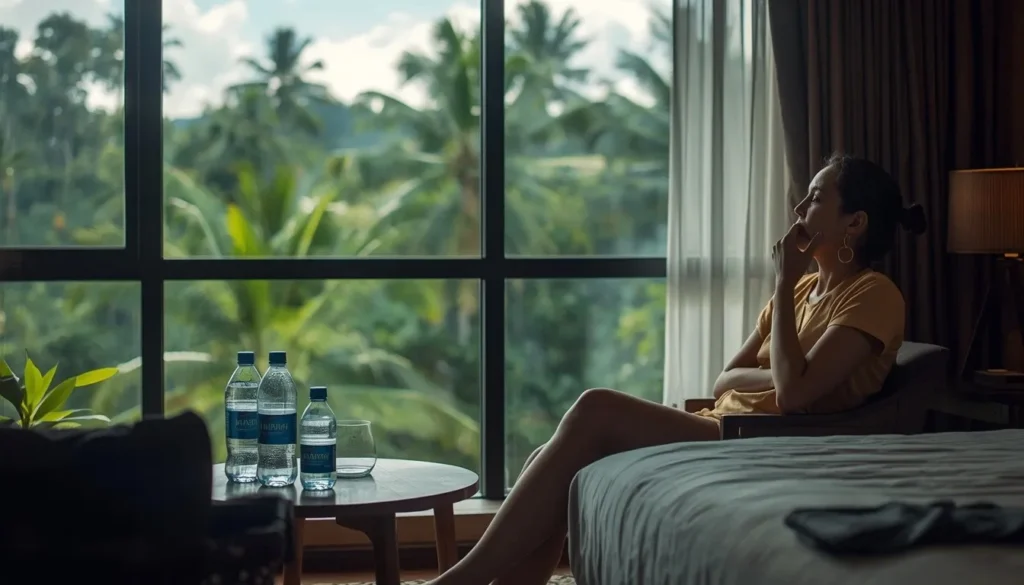tourist recovering from bali belly in bali