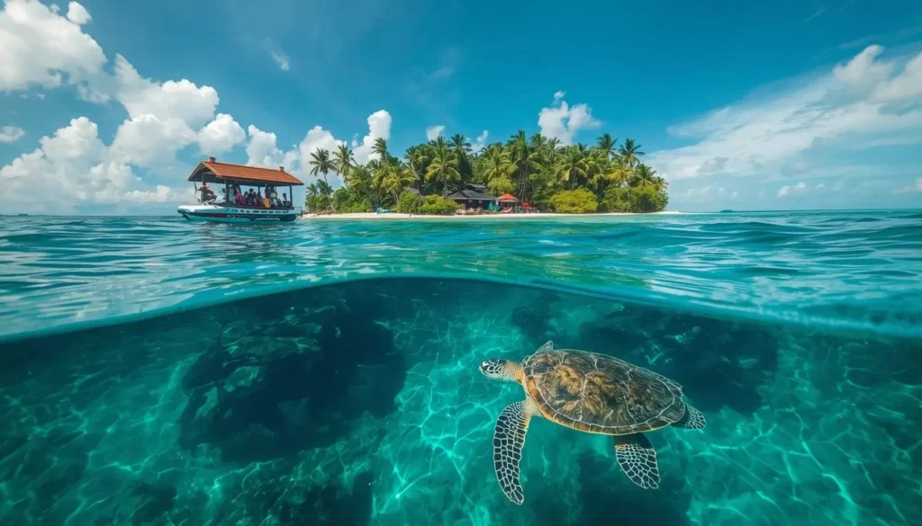Turtle Island offers a mix of wildlife encounters, educational activities